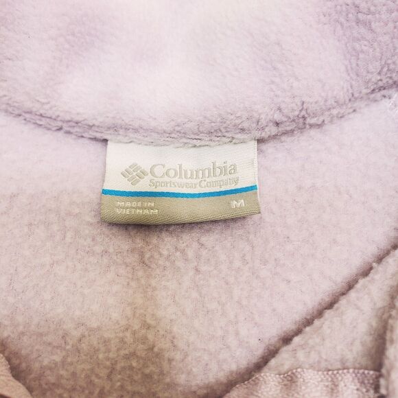 Columbia Fleece Full Zip Up Light Violet Purple Jacket Women Medium - Picture 7 of 13